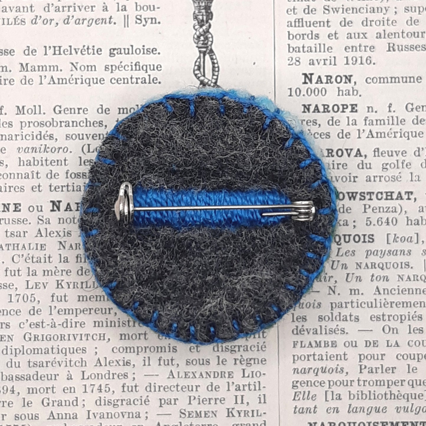 Broche Tournesol en Feutrine Brodée