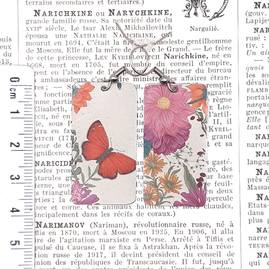 Boucles d'Oreilles Boite à Biscuits Papillon