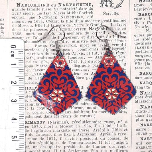 Boucles d'Oreilles Boite à Thé Rose