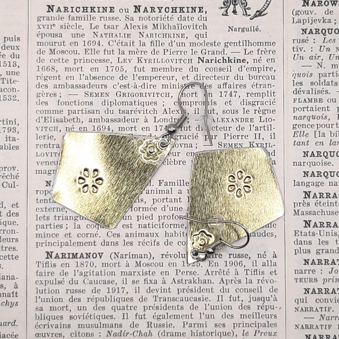 Boucles d'Oreilles Boite à Thé Rose