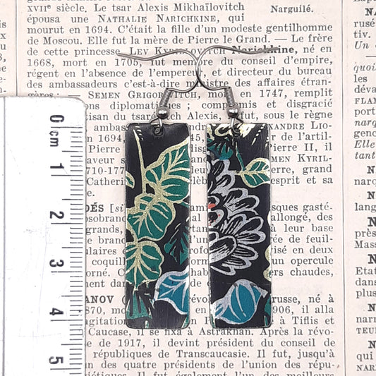 Boucles d'Oreilles Boite à Biscuits Florale