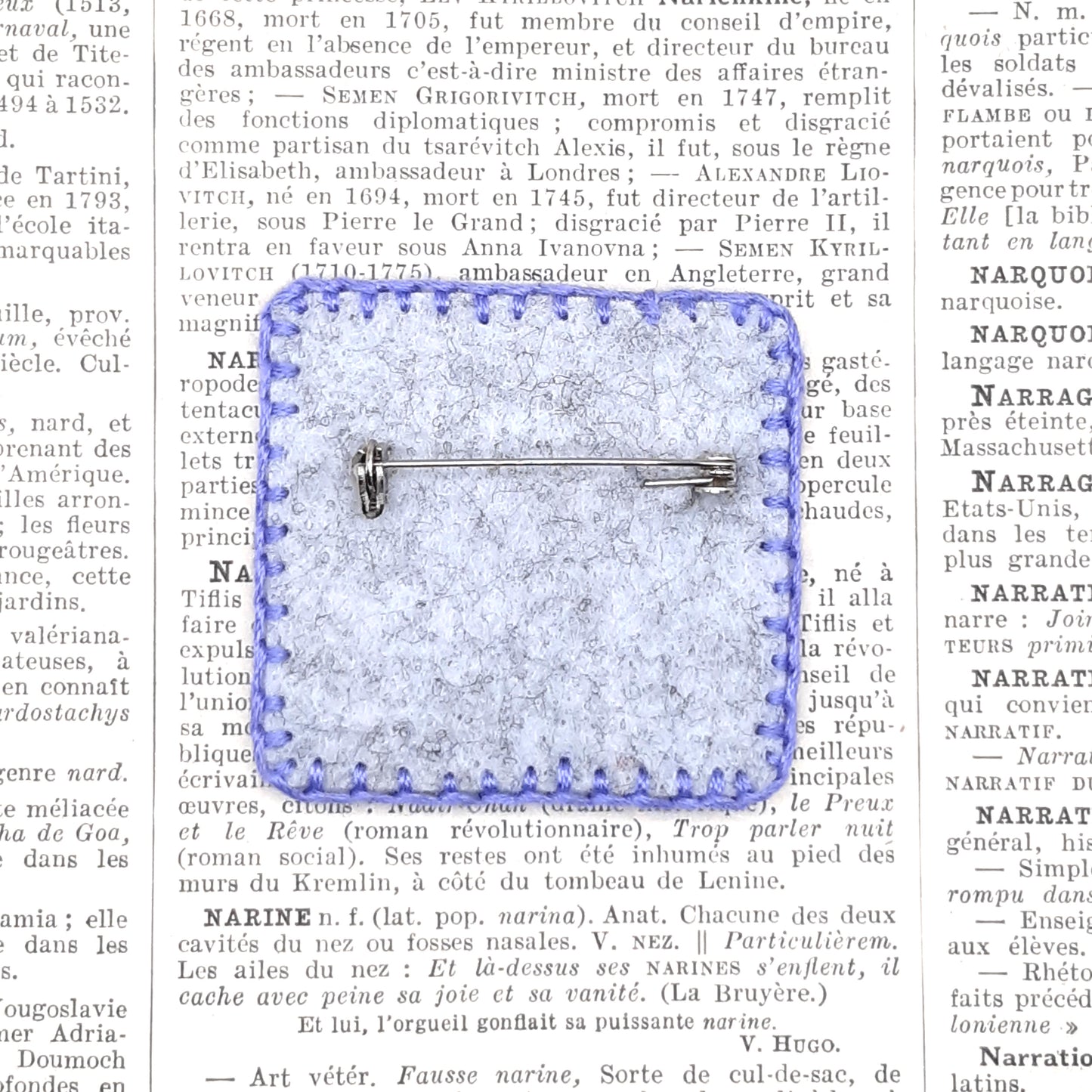 Broche Textile Poétique "fantastique"