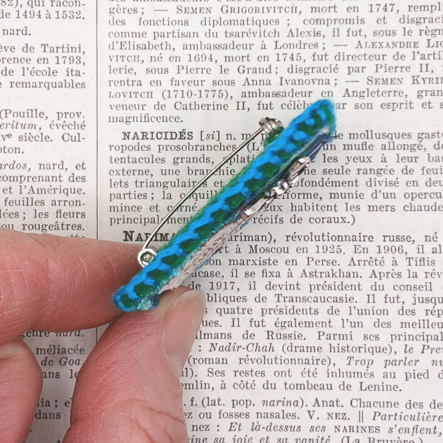 Broche Textile Poétique "fée ministe"