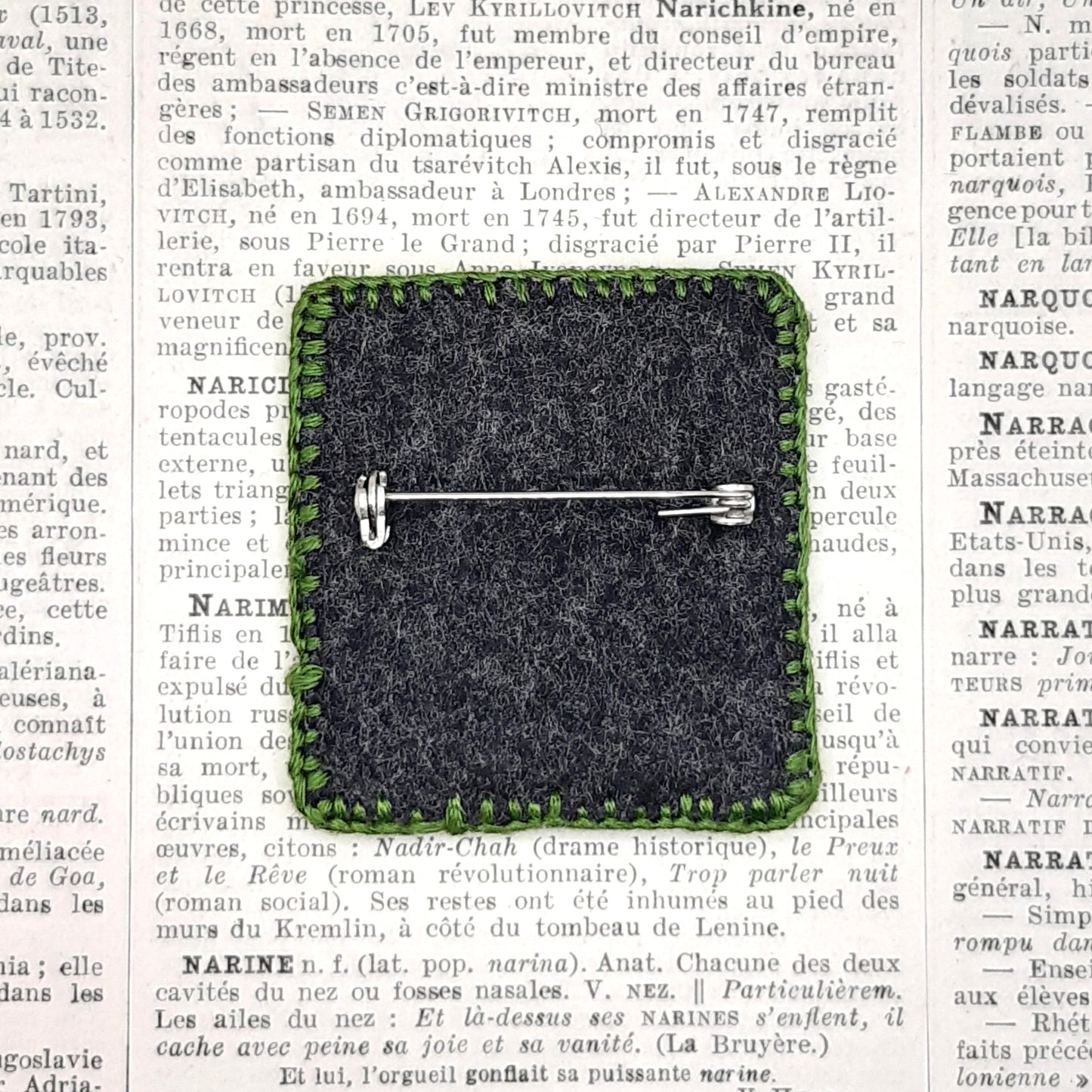 Broche Textile Poétique "respire"