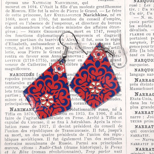Boucles d'Oreilles Boite à Thé Rose